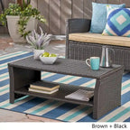 Table basse d'extérieur en osier St. Lucia de Christopher Knight Home