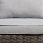 OVIOS Ensemble de mobilier de patio en rotin osier 7 pièces Ensemble de fauteuils à bascule pivotants