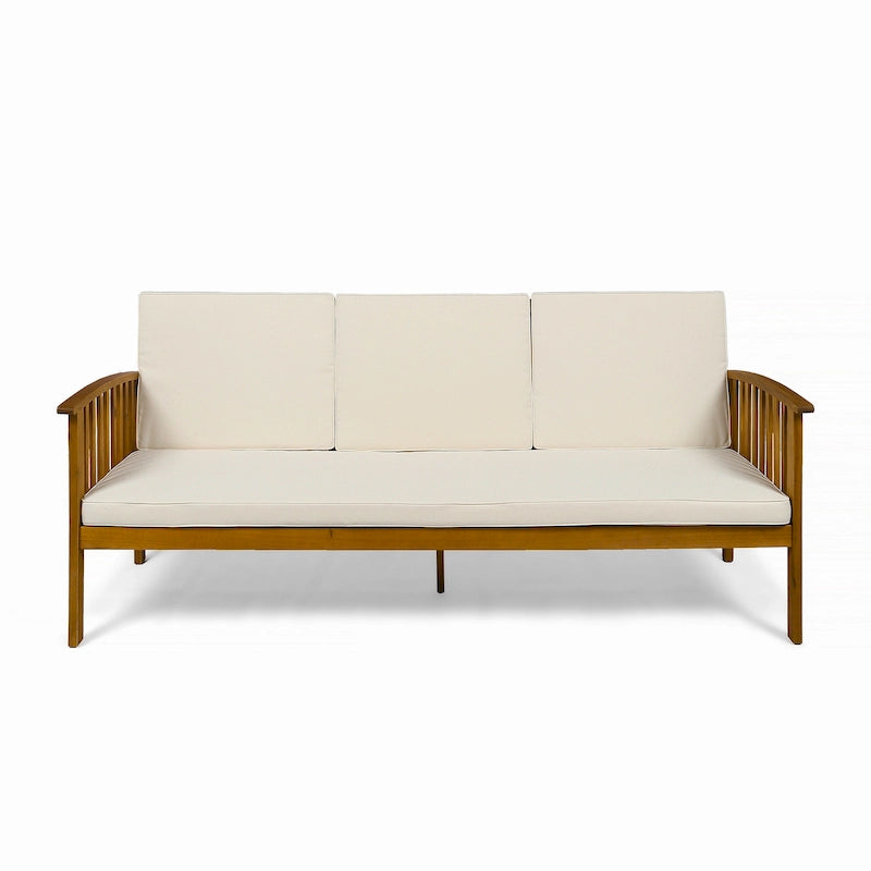 Canapé d'extérieur en bois d'acacia Carolina par Christopher Knight Home