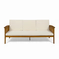 Canapé d'extérieur en bois d'acacia Carolina par Christopher Knight Home