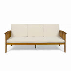 Canapé d'extérieur en bois d'acacia Carolina par Christopher Knight Home