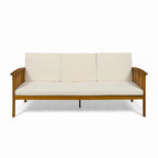 Canapé d'extérieur en bois d'acacia Carolina par Christopher Knight Home