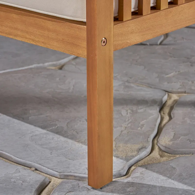 Canapé d'extérieur en bois d'acacia Carolina par Christopher Knight Home