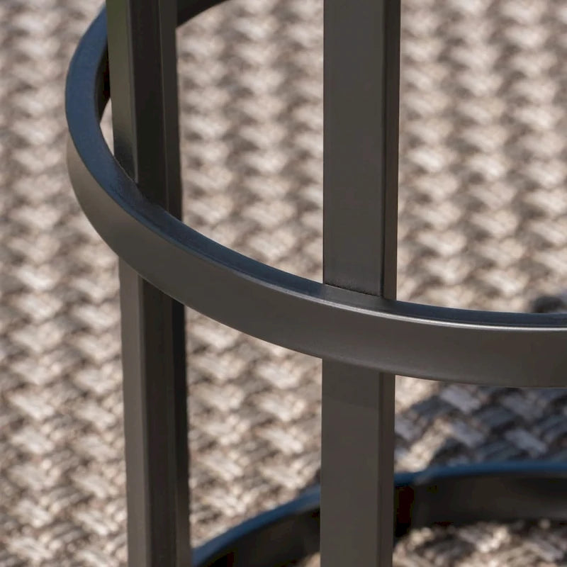 Table d'appoint en carreaux de céramique Carlo Outdoor Industrial de 11 pouces par Christopher Knight Home