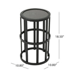 Table d'appoint en carreaux de céramique Carlo Outdoor Industrial de 11 pouces par Christopher Knight Home