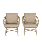 Chaises de club en osier d'extérieur Bruce (ensemble de 2) par Christopher Knight Home
