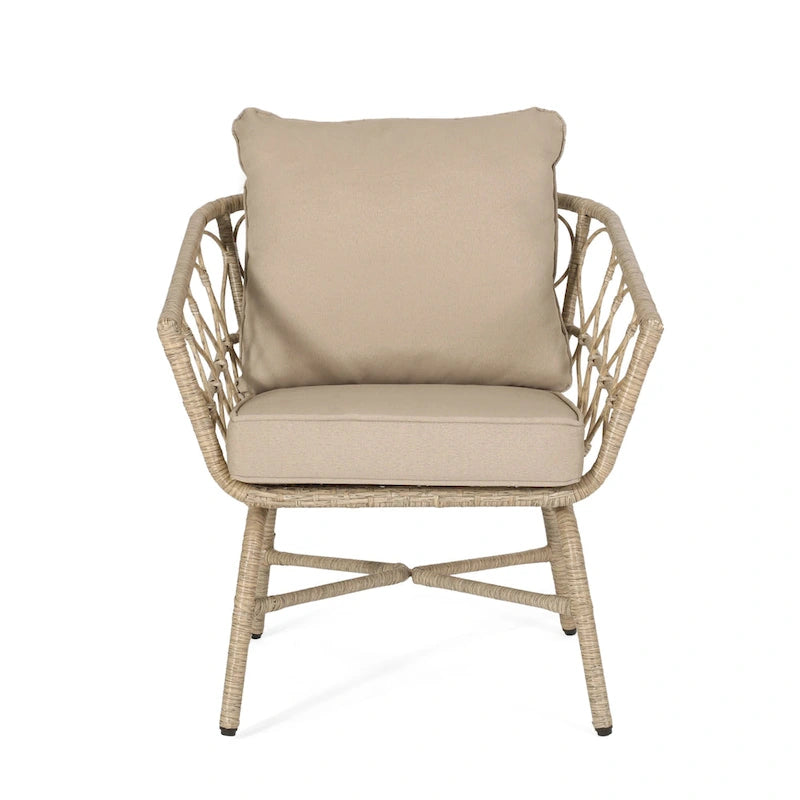 Chaises de club en osier d'extérieur Bruce (ensemble de 2) par Christopher Knight Home