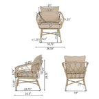Chaises de club en osier d'extérieur Bruce (ensemble de 2) par Christopher Knight Home