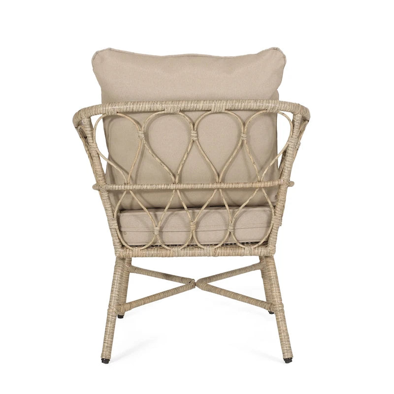 Chaises de club en osier d'extérieur Bruce (ensemble de 2) par Christopher Knight Home