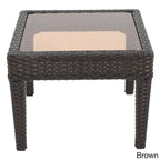 Table d'appoint d'extérieur en osier Antibes de Christopher Knight Home