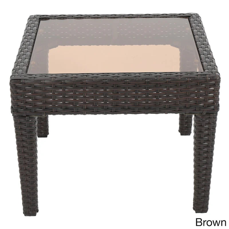 Table d'appoint d'extérieur en osier Antibes de Christopher Knight Home