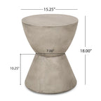 Table d'appoint en béton léger Yadira par Christopher Knight Home