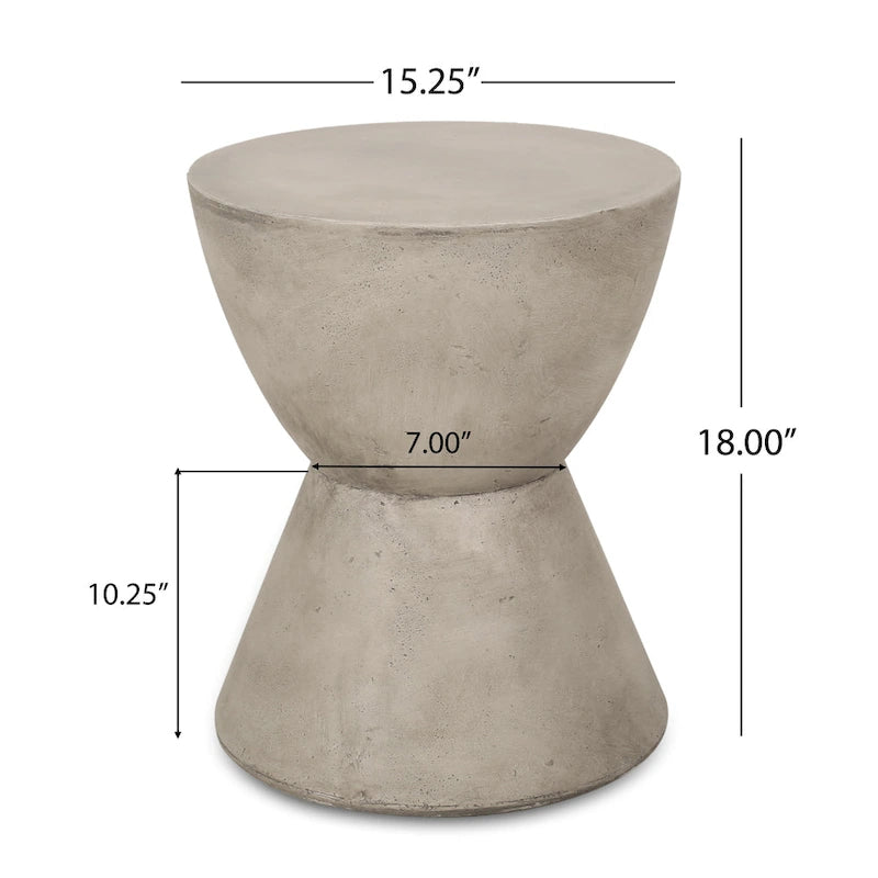 Table d'appoint en béton léger Yadira par Christopher Knight Home