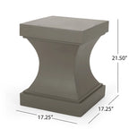 Table d'appoint d'extérieur moderne légère en béton Athena de Christopher Knight Home