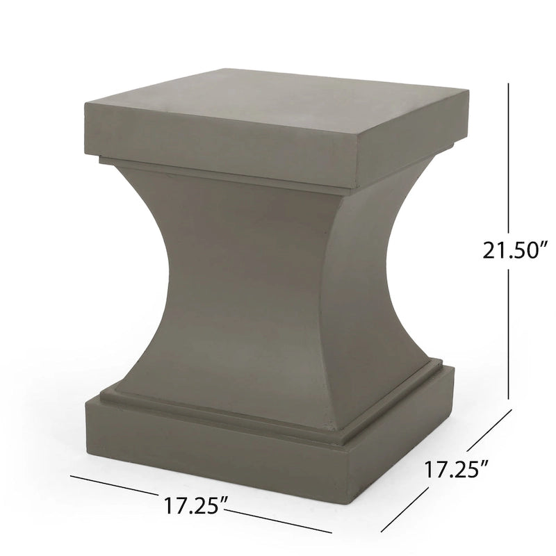 Table d'appoint d'extérieur moderne légère en béton Athena de Christopher Knight Home