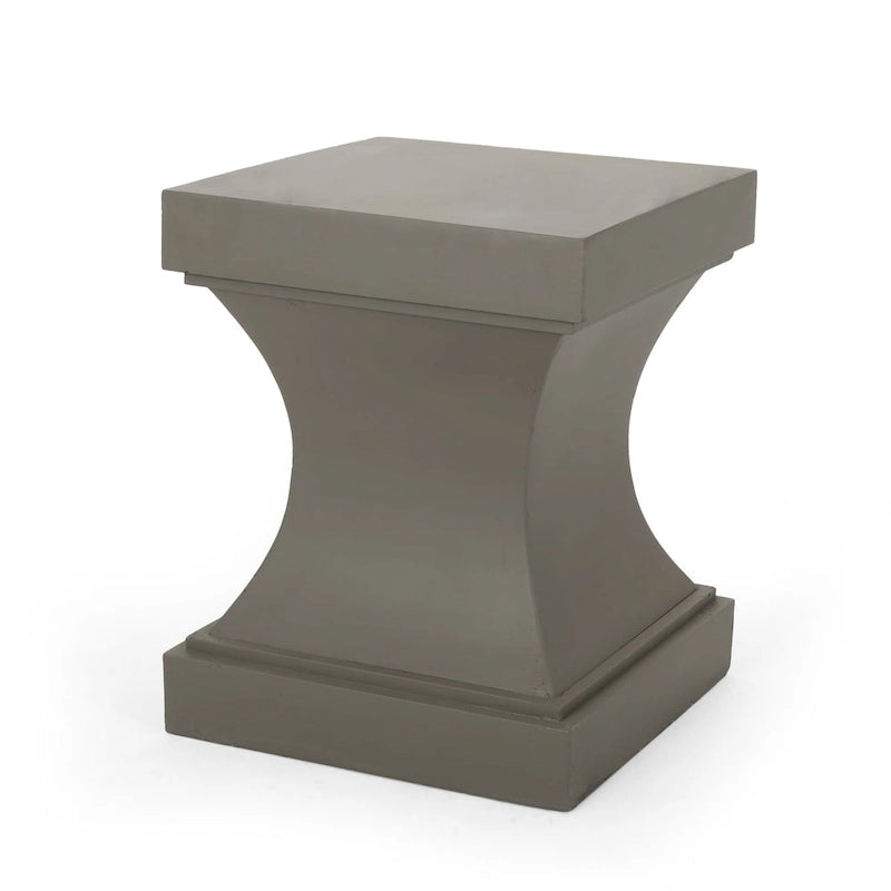 Table d'appoint d'extérieur moderne légère en béton Athena de Christopher Knight Home