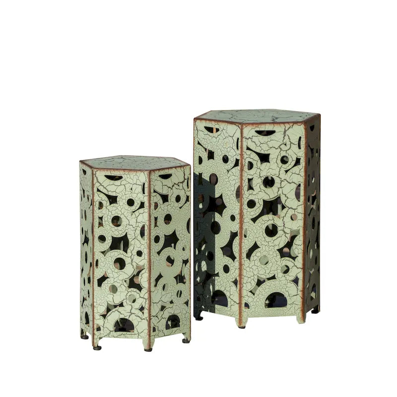 Tables d'appoint en fer Parrish (lot de 2) par Christopher Knight Home