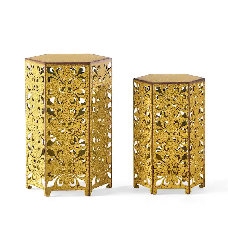Tables d'appoint en fer Parrish (lot de 2) par Christopher Knight Home