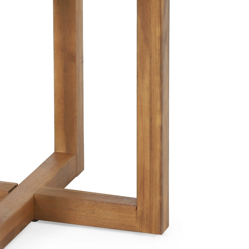 Table d'appoint circulaire Hamel en bois d'acacia d'extérieur par Christopher Knight Home