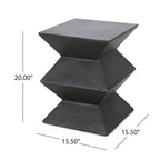 Table d'appoint Bonneau Outdoor en béton léger par Christopher Knight Home