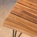 Table basse rectangulaire d'extérieur industrielle en bois d'acacia Zion par Christopher Knight Home
