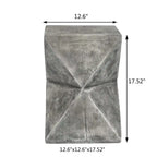 Table d'appoint Adeco Concrete Accent moderne en forme de sablier, pour l'intérieur et l'extérieur