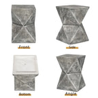 Table d'appoint Adeco Concrete Accent moderne en forme de sablier, pour l'intérieur et l'extérieur