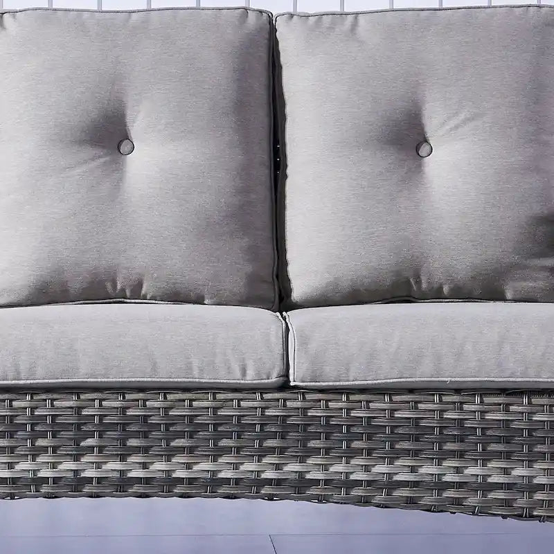 Gymojoy Meubles de Patio Canapé d'extérieur Canapé en Rotin avec Coussin