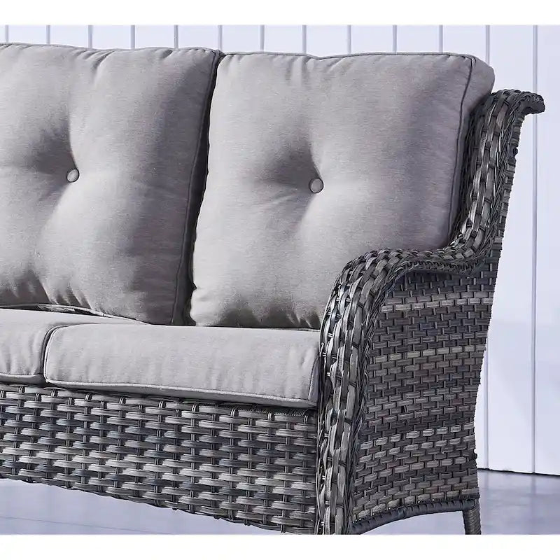 Gymojoy Meubles de Patio Canapé d'extérieur Canapé en Rotin avec Coussin