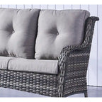 Gymojoy Meubles de Patio Canapé d'extérieur Canapé en Rotin avec Coussin
