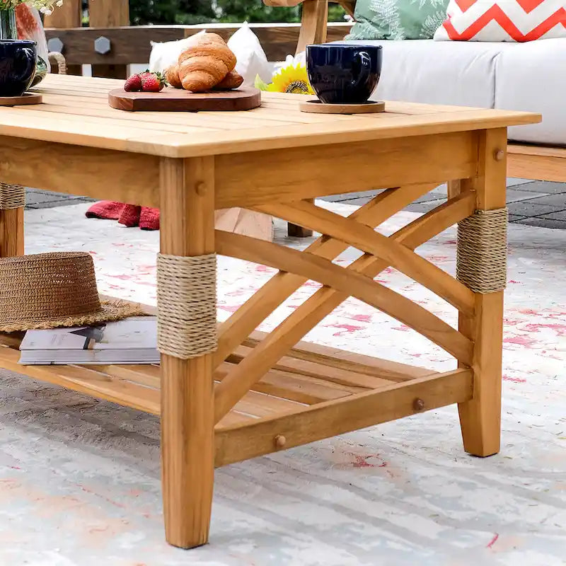 Table basse d'extérieur en teck Carmel de Cambridge Casual