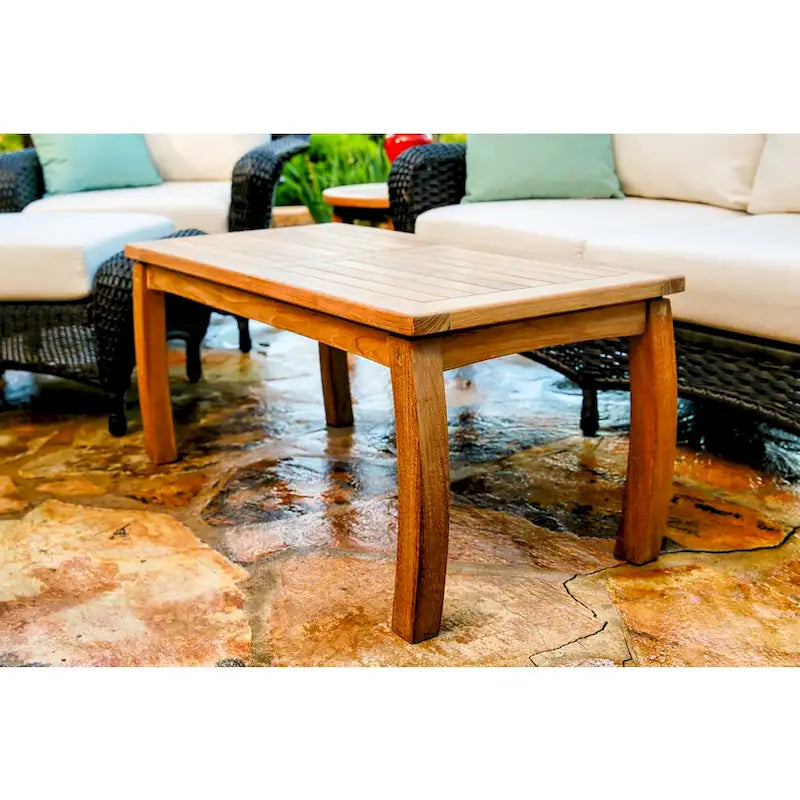 Table basse d'extérieur rectangulaire en teck Jakarta