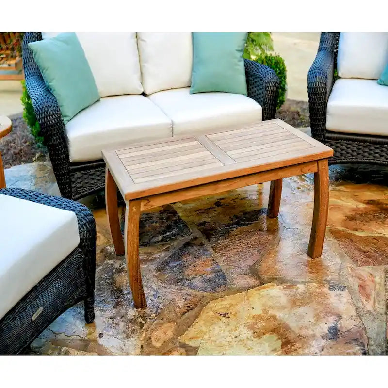 Table basse d'extérieur rectangulaire en teck Jakarta