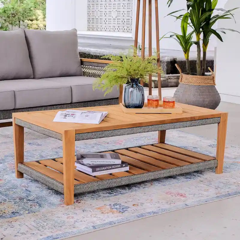 Table basse d'extérieur en teck Nassau Cambridge Casual
