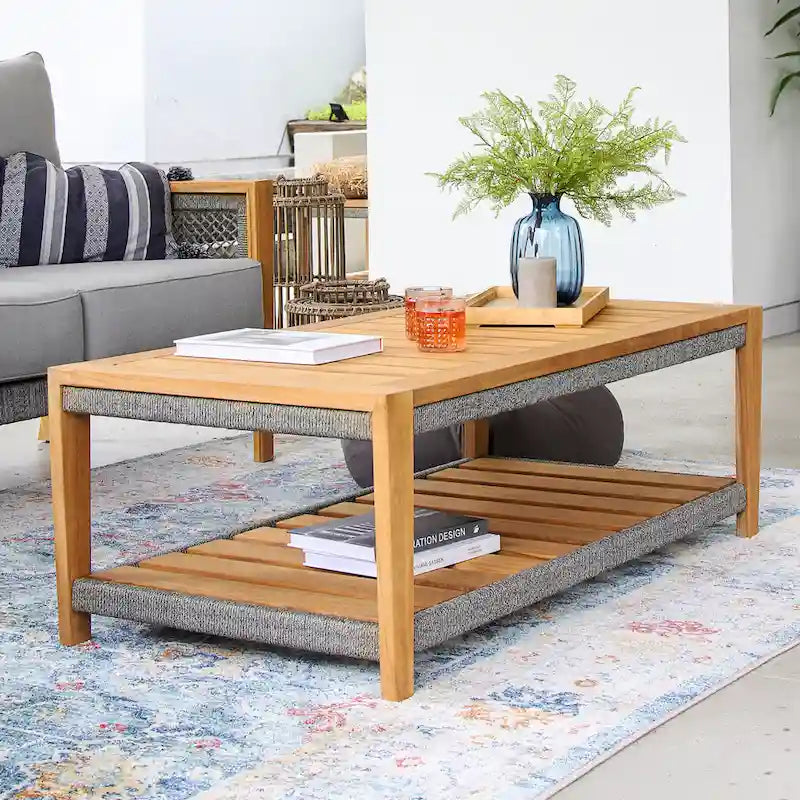 Table basse d'extérieur en teck Nassau Cambridge Casual