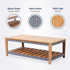 Table basse d'extérieur en teck Nassau Cambridge Casual