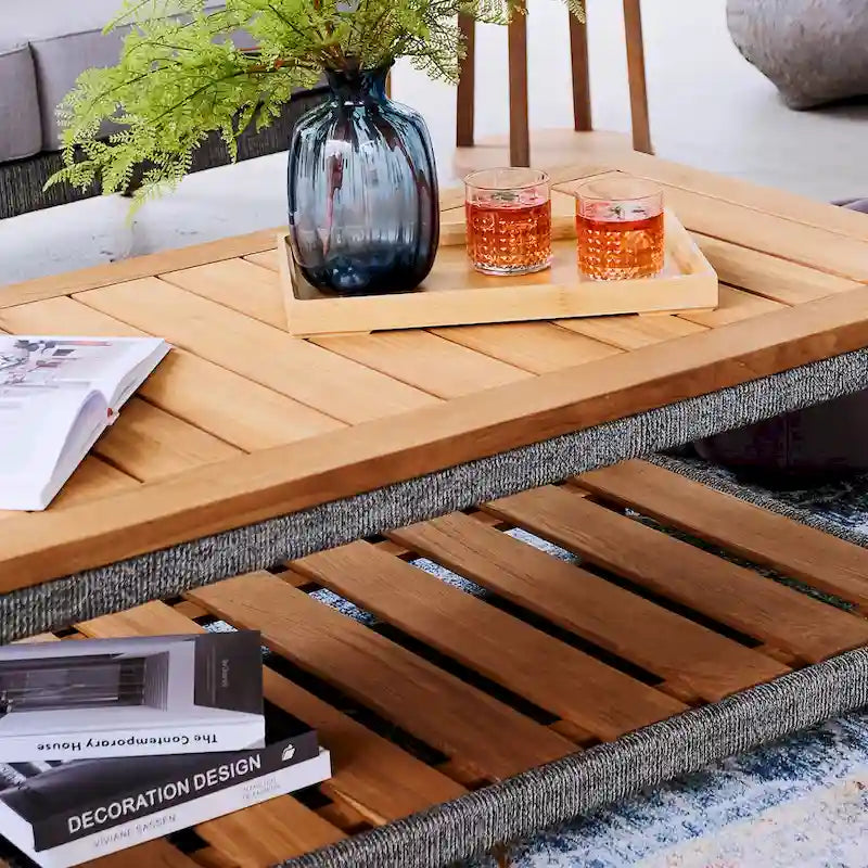 Table basse d'extérieur en teck Nassau Cambridge Casual