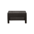 Table basse de patio en similicuir tressé Errida Espresso par Havenside Home