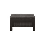 Table basse de patio en similicuir tressé Errida Espresso par Havenside Home