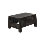 Table basse de patio en similicuir tressé Errida Espresso par Havenside Home
