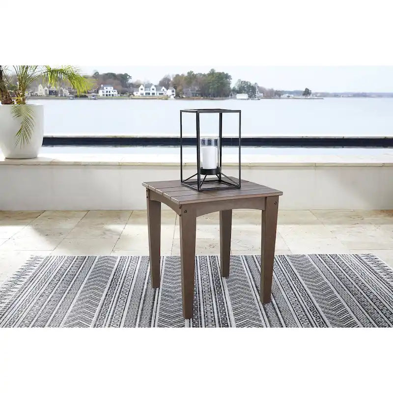 Signature Design by Ashley Emmeline Outdoor Poly All Weather Square End Table - 22W x 22D x 23H