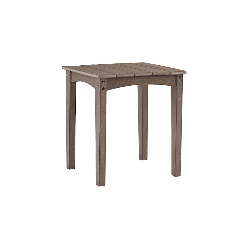Signature Design by Ashley Emmeline – Table d'appoint carrée d'extérieur tout temps en polyéthylène – 56 cm L x 56 cm P x 58 cm H