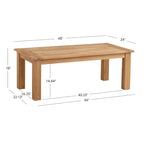 Table basse d'extérieur Clermont en teck naturel