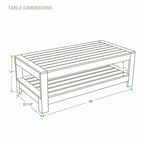 Table basse d'extérieur en teck Logan Cambridge Casual
