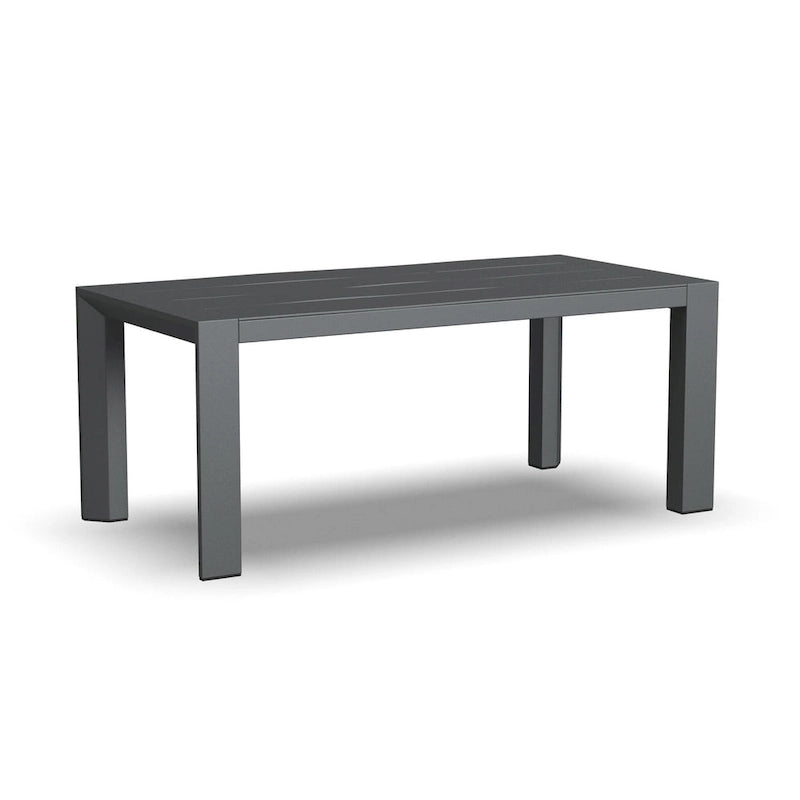 Causeuse d'extérieur en aluminium gris Grayton avec chaises longues et table basse - 61 x 26 x 29