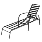 Lot de 2 chaises longues réglables pour l'extérieur et l'intérieur avec coussin
