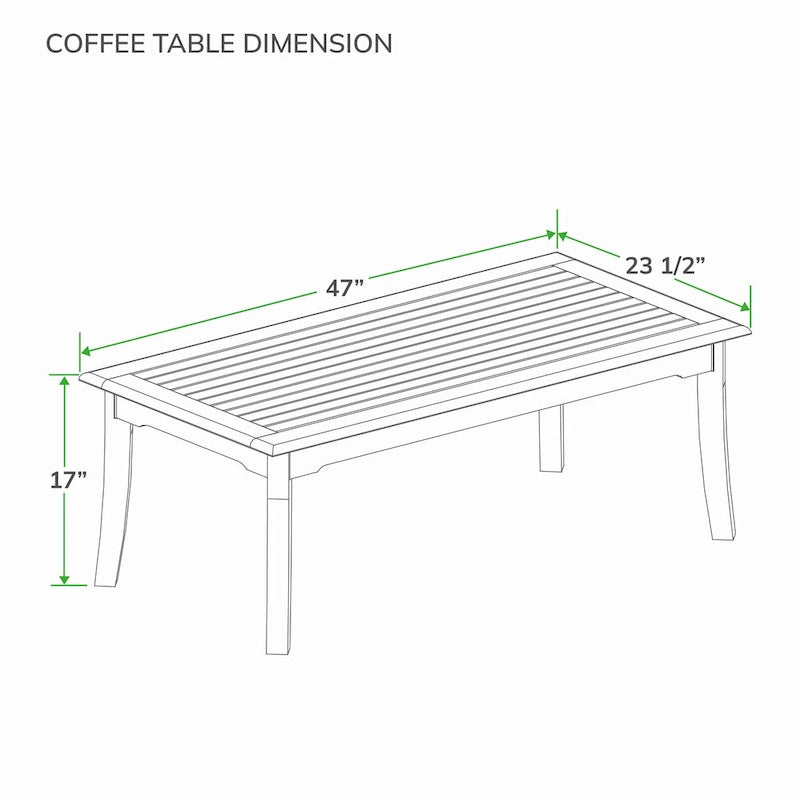 Table basse de patio d'extérieur en teck Chara de Cambridge Casual
