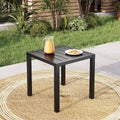 Guéridon/table d'appoint Claribelle Black Metal Small Square par Havenside Home
