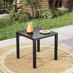 Guéridon/table d'appoint Claribelle Black Metal Small Square par Havenside Home
