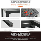 Guéridon/table d'appoint Claribelle Black Metal Small Square par Havenside Home
